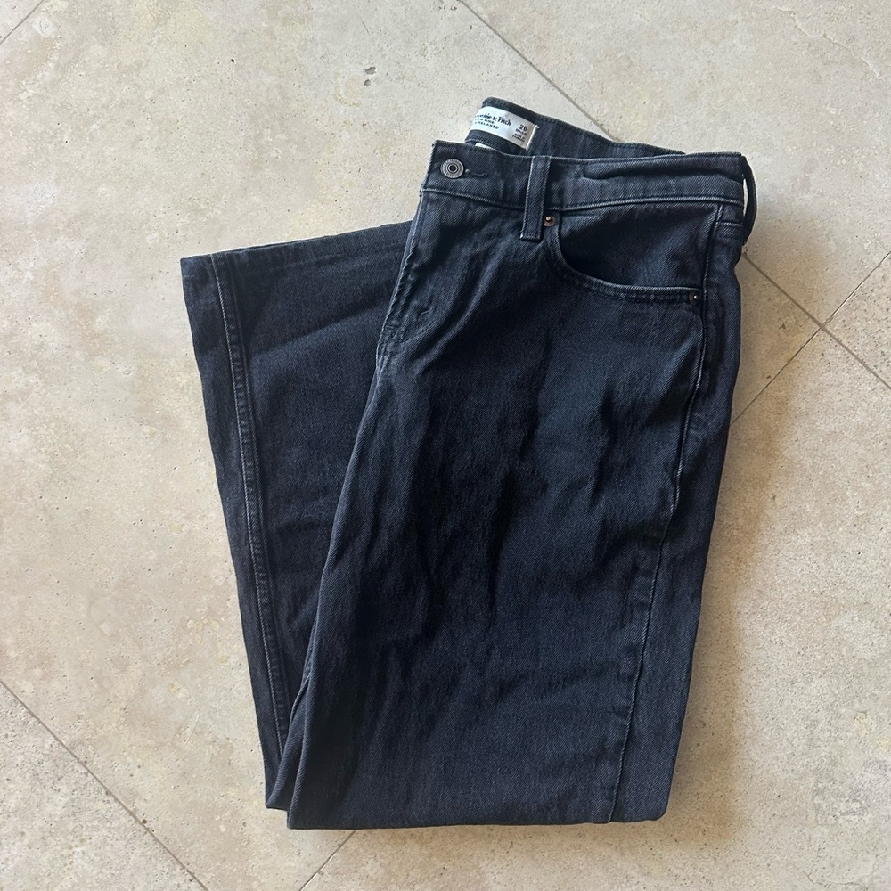 Abercrombie & Fitch Straight Leg Black Jeans
